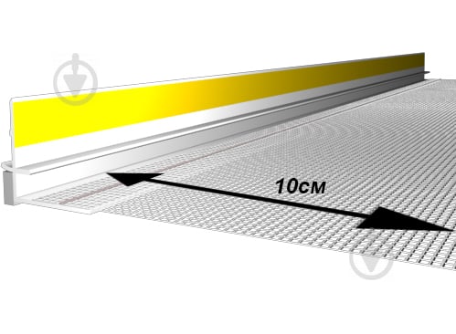Профиль оконный примыкающий с сеткой ШТУКАТУР 6х9 мм 2,5 м - фото 4