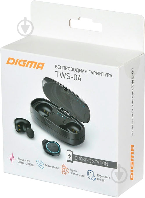 Наушники Digma TWS-04 black - фото 14