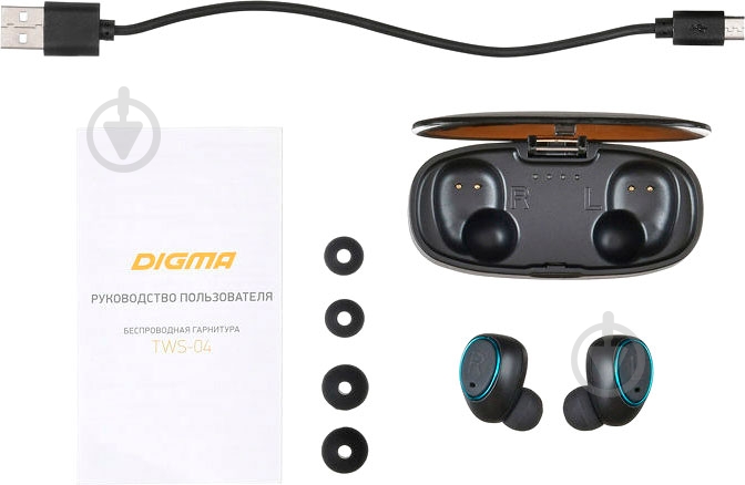Наушники Digma TWS-04 black - фото 13