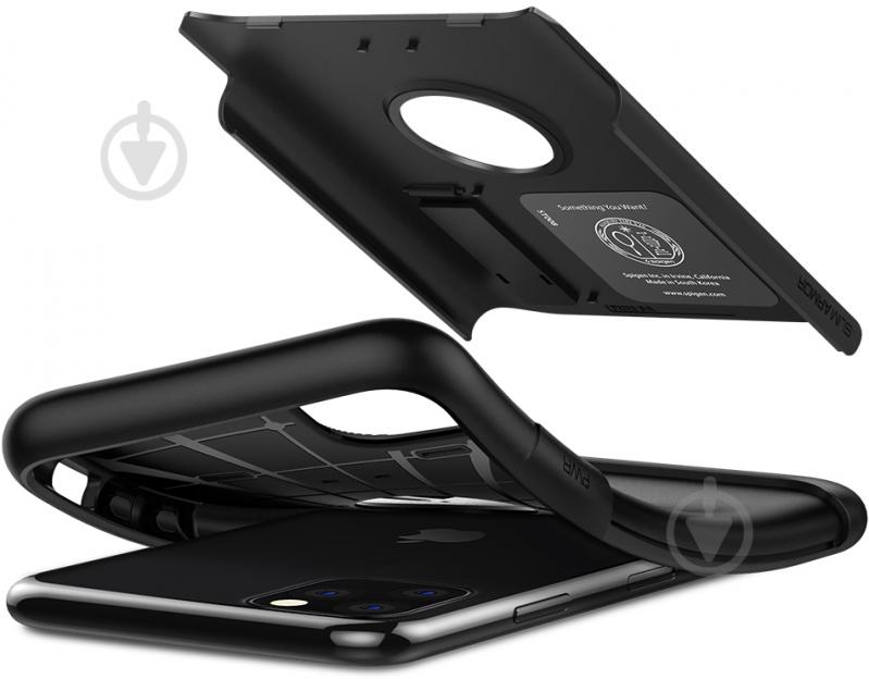 Чехол Spigen Slim Armor Black для Apple iPhone 11 Pro Max - фото 7