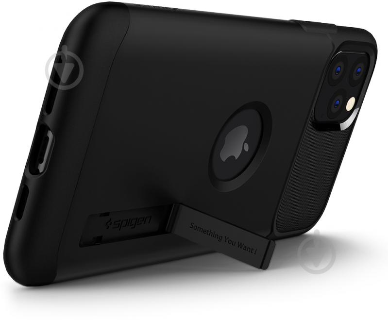 Чехол Spigen Slim Armor Black для Apple iPhone 11 Pro Max - фото 8
