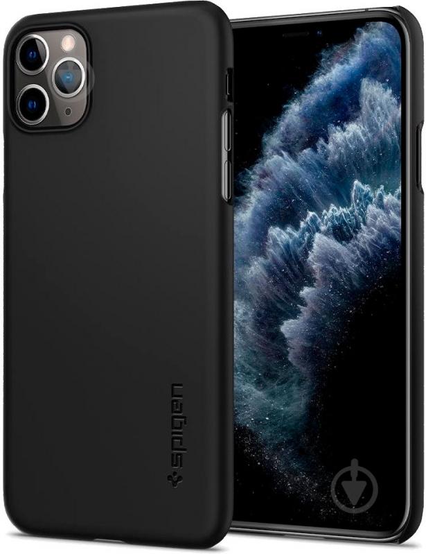 Чехол Spigen Thin Fit Black для Apple iPhone 11 Pro Max - фото 2 Чехол Spigen Thin Fit Black для Apple iPhone 11 Pro Max - фото 2