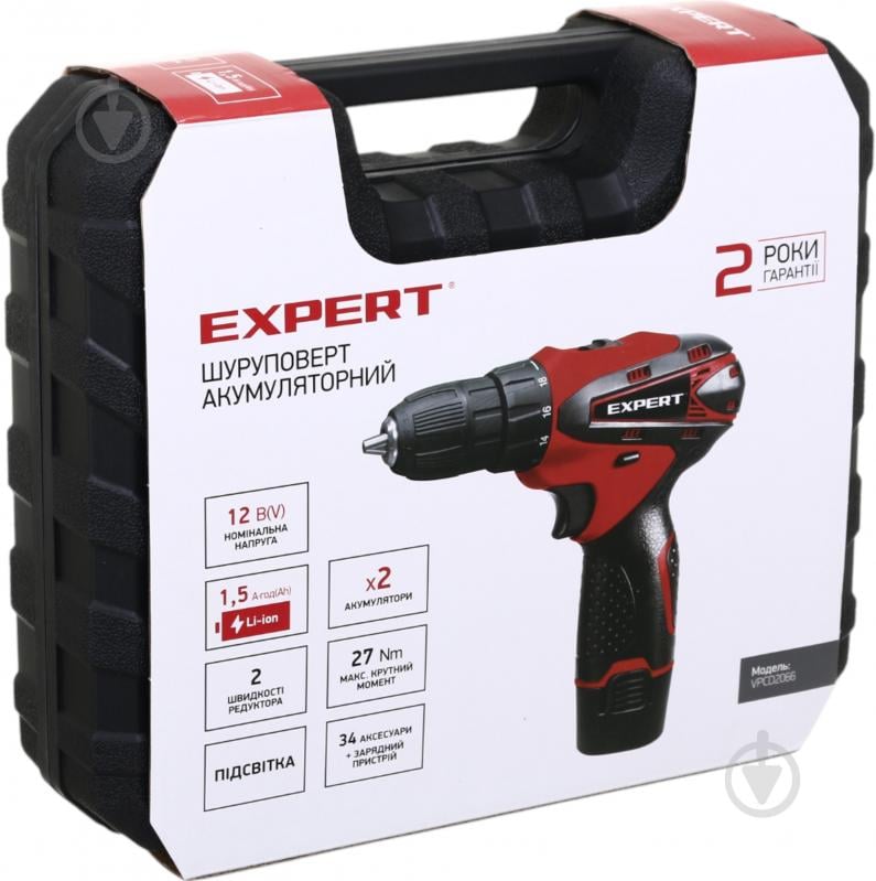 Шуруповерт акумуляторний Expert Tools VPCD2066 - фото 13