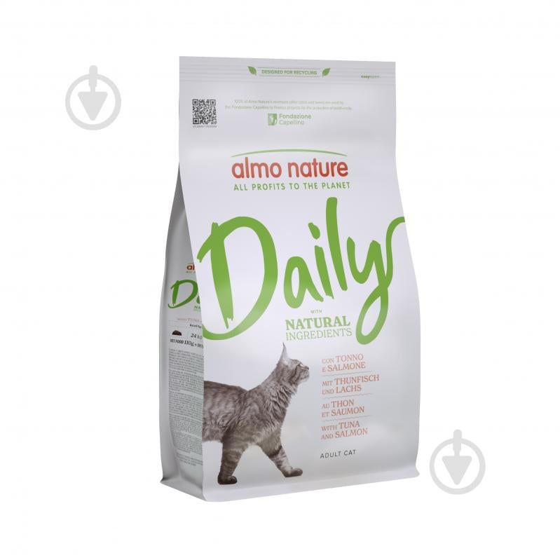 Корм сухий для котів Almo Nature Daily Cat з тунцем і лососе 1,2 кг - фото 1