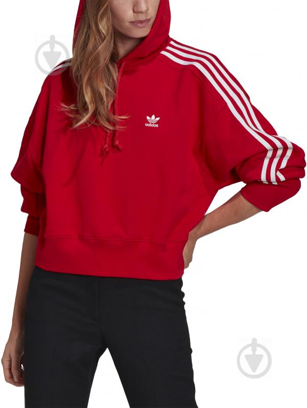 Джемпер Adidas SHORT HOODIE GN2892 р. 38 червоний - фото 1