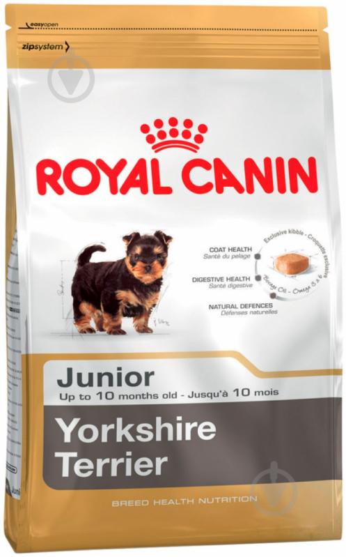 Корм сухой для щенков для малых пород Royal Canin Yorkshire Terrier Junior 7,5 кг (домашняя птица) 7,5 кг - фото 1