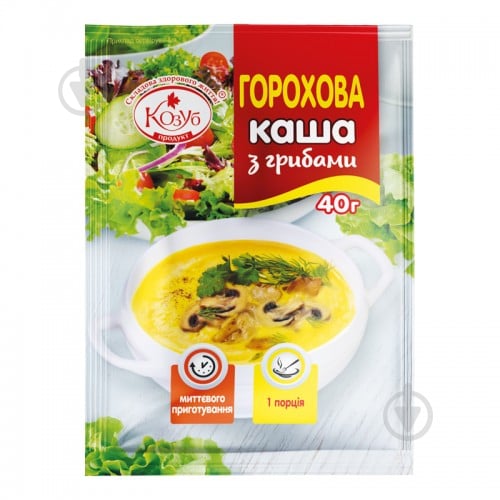 Каша Козуб горохова з грибами 40г 40 г - фото 1