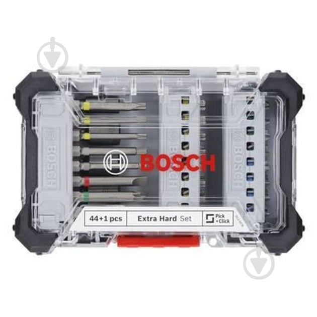 Набор бит Bosch Extra Hard с держателями и отверткой 2607017732 - фото 2 Набор бит Bosch Extra Hard с держателями и отверткой 2607017732 - фото 2