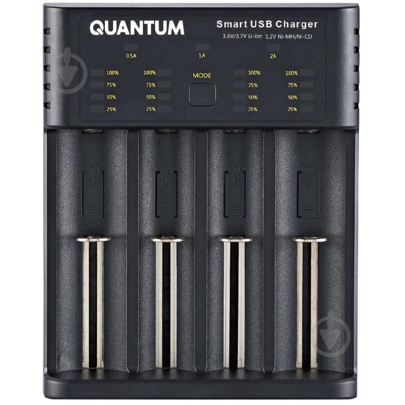 Зарядний пристрій Quantum універсальний 4-slot (USB) 1 шт. (QM-BC4040) - фото 1