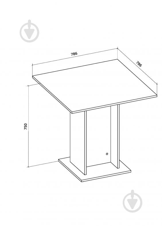 Стіл обідній Грейд Міні 786х750х786 мм німфея альба - фото 3