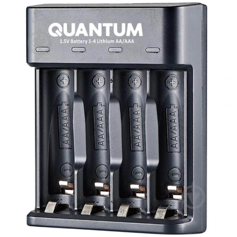 Зарядное устройство Quantum для Lithium 1.5V аккум. AA/AAA 4-slot (USB) 1 шт. (QM-BC3040) - фото 1