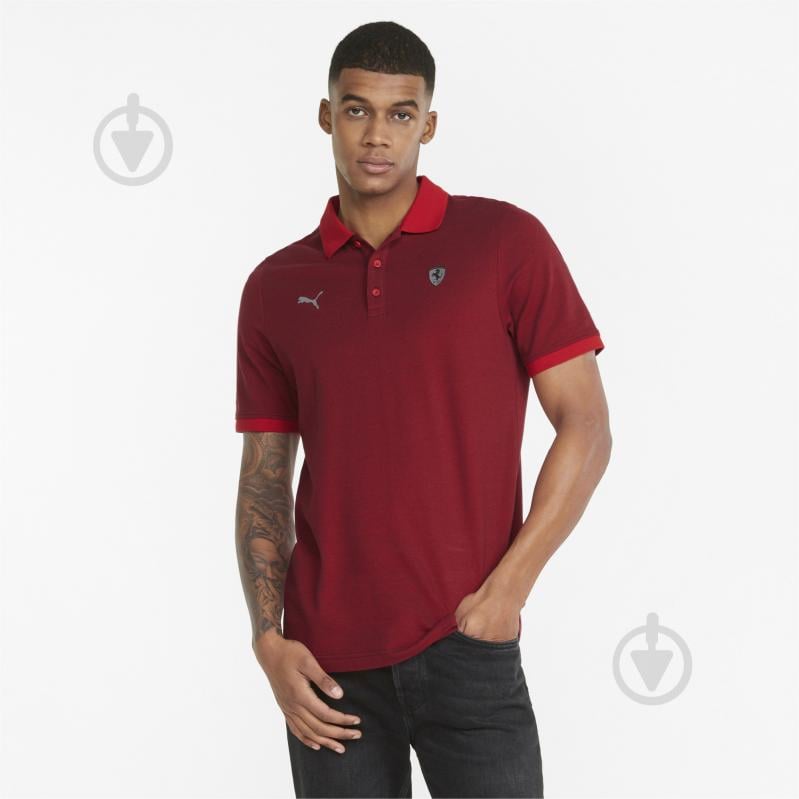 Поло Puma Ferrari Style 2 tone Polo 53334102 р.XL червоний - фото 1