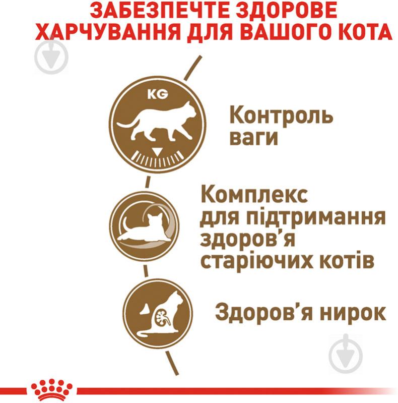 Корм сухий для старіючих стерилізованих котів віком від 12 років Royal Canin Ageing 12+ Sterilised домашня птиця, кукурудза - фото 5