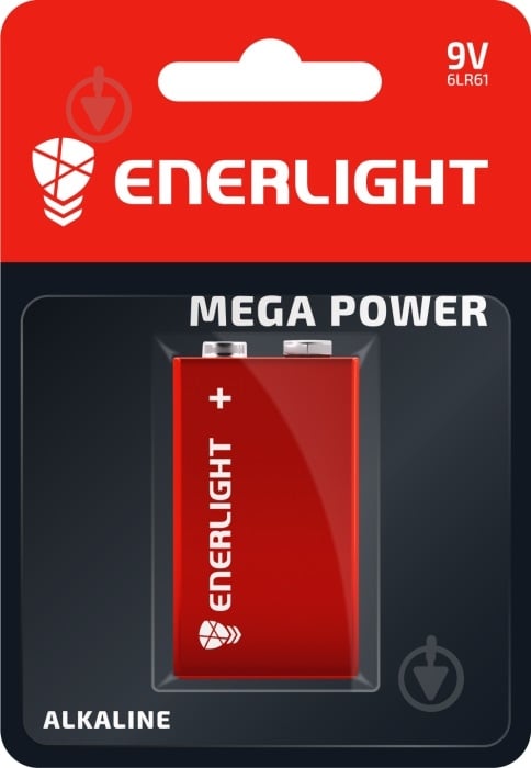 Батарейка лужна Enerlight MEGA POWER крона 1 шт. (90220101) - фото 1 Батарейка лужна Enerlight MEGA POWER крона 1 шт. (90220101) - фото 1