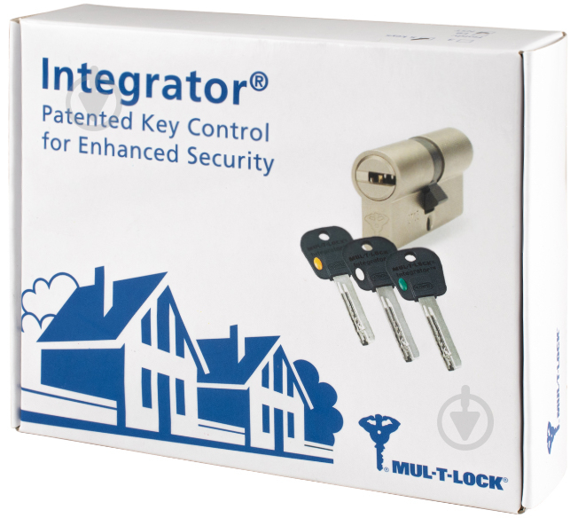 Цилиндр Mul-T-Lock INTEGRATOR 50x35 ключ-вороток 85 мм никель сатин - фото 5