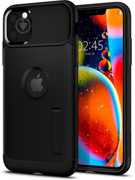 Чехол Spigen Slim Armor Black для Apple iPhone 11 Pro - фото 2 Чехол Spigen Slim Armor Black для Apple iPhone 11 Pro - фото 2