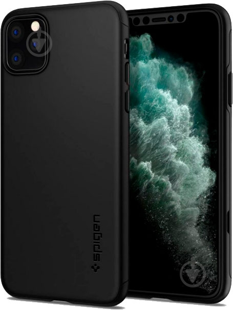 Чехол Spigen Thin Fit Classic Black для Apple iPhone 11 Pro - фото 2