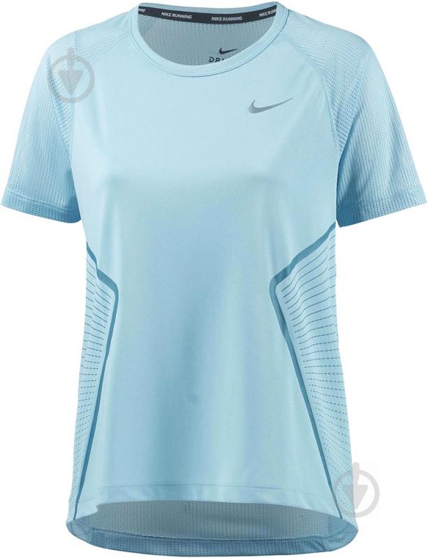 Футболка Nike W NK DRY MILER TOP SS GX 890349-452 р.M синій - фото 1