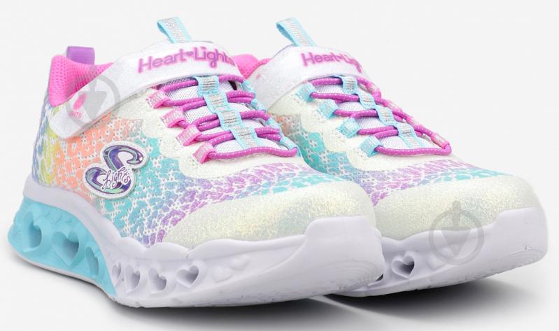 Кросівки Skechers FLUTTER HEART LIGHTS 302314L WMLT р.27,5 різнокольорові - фото 3