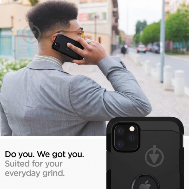 Чехол Spigen Tough Armor Black для Apple iPhone 11 Pro - фото 8