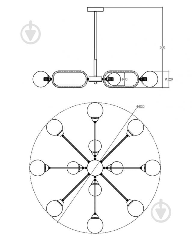 Люстра Edlin Sonte 12x10 Вт G9 PL321159-12 - фото 6 Люстра Edlin Sonte 12x10 Вт G9 PL321159-12 - фото 6