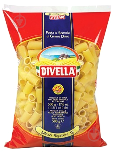 Макароны Divella Mezzi rigatoni 500 г - фото 1