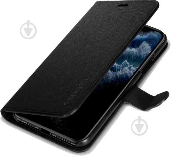 Чехол Spigen Wallet S Saffiano Black для Apple iPhone 11 Pro - фото 4