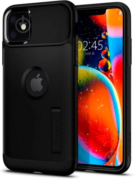 Чехол Spigen Slim Armor Black для Apple iPhone 11 - фото 2 Чехол Spigen Slim Armor Black для Apple iPhone 11 - фото 2