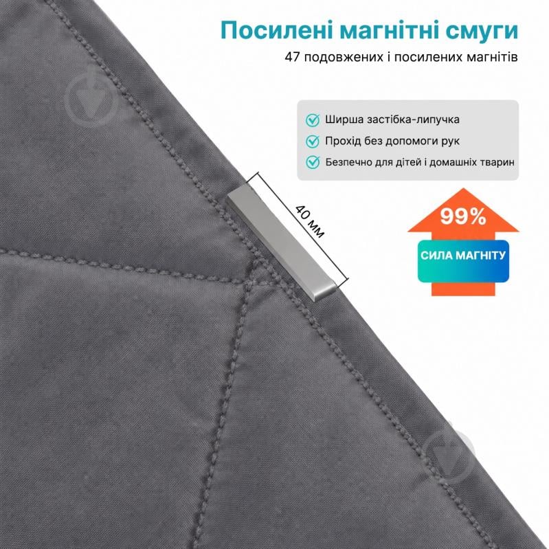 Термоштора на магнітах Fabrika ProTerm 2000х920 мм графіт сірий - фото 17 Термоштора на магнітах Fabrika ProTerm 2000х920 мм графіт сірий - фото 17