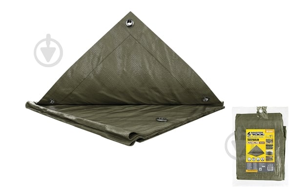 Тент MasterTool 10х12 м Olive Green 90 г/м² (89-8012) - фото 3