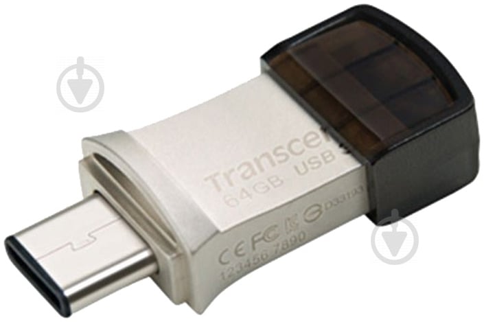 Флеш-память USB Transcend JetFlash 890 64 ГБ USB Type-CUSB 3.1 silver (TS64GJF890S) - фото 3