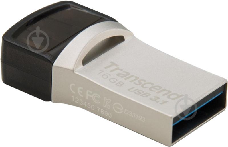 Флеш-пам'ять USB Transcend JetFlash 890 16 ГБ USB Type-CUSB 3.1 silver (TS16GJF890S) - фото 2