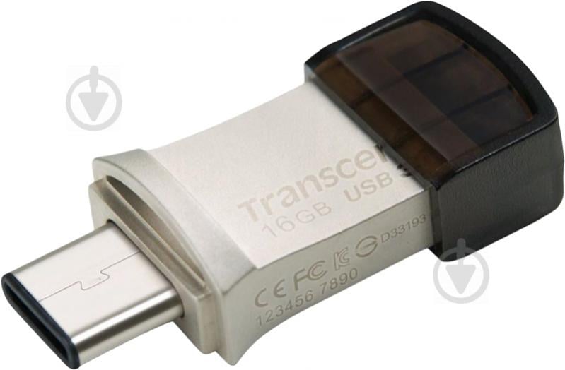 Флеш-пам'ять USB Transcend JetFlash 890 16 ГБ USB Type-CUSB 3.1 silver (TS16GJF890S) - фото 1