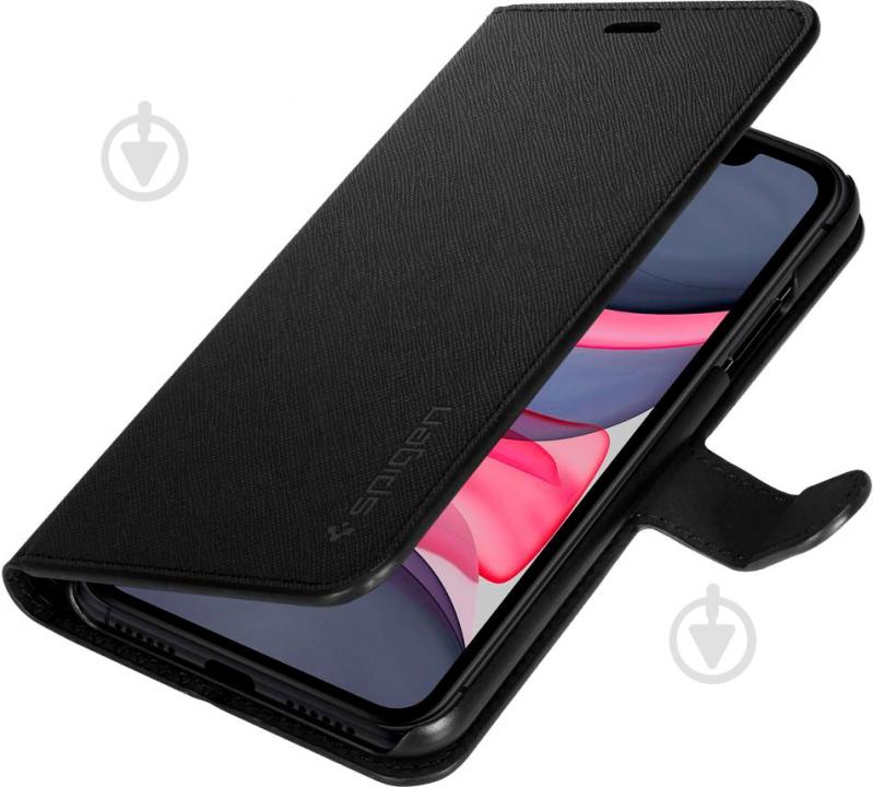 Чехол Spigen Wallet S Saffiano Black для Apple iPhone 11 - фото 2 Чехол Spigen Wallet S Saffiano Black для Apple iPhone 11 - фото 2