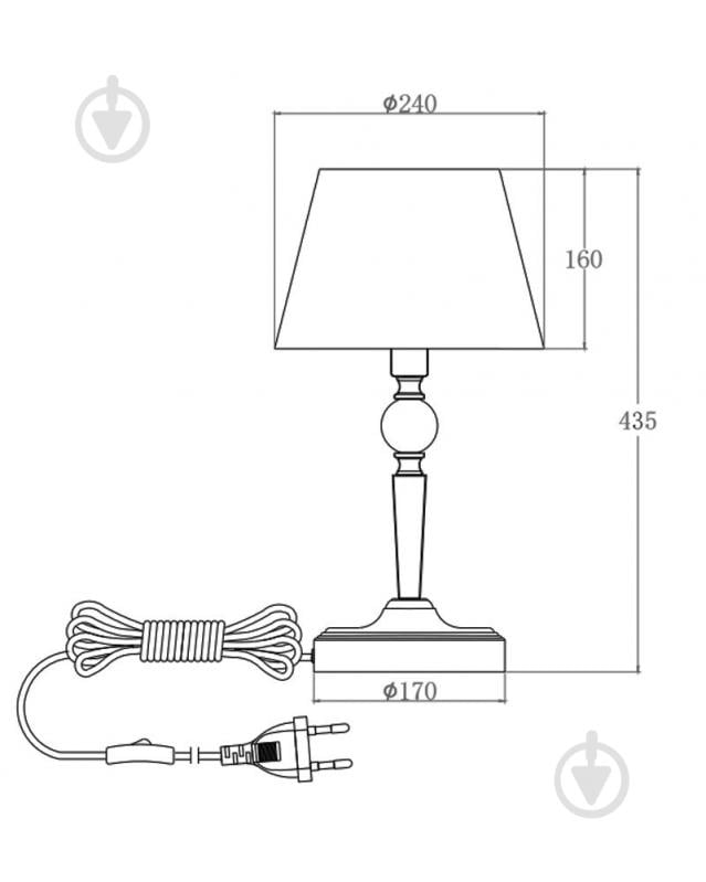 Настільна лампа Edlin Natano 1x12 Вт E14 хром PL321168T-1 - фото 6