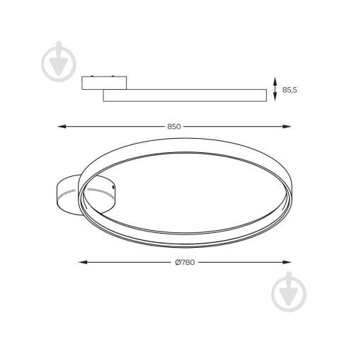 Светильник Zuma Line CIRCLE 50 Вт черный LA0772 - фото 2