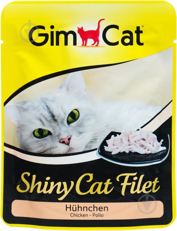 Корм Gimpet ShinyCat Pouch с курицей 70 г - фото 1