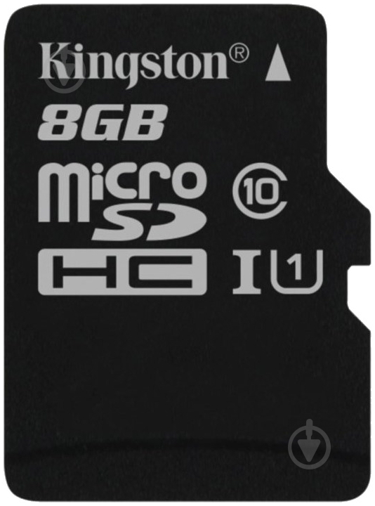 Карта пам'яті Kingston miсroSDHC 8 ГБ UHS Speed Class 1 (U1)Class 10 (SDC10G2/8GBSP) - фото 1