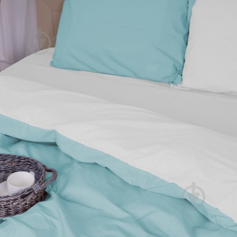 Наволочка бязь White-mint (11-2107+11-2208) 70x70 см белый/мятный MirSon - фото 3