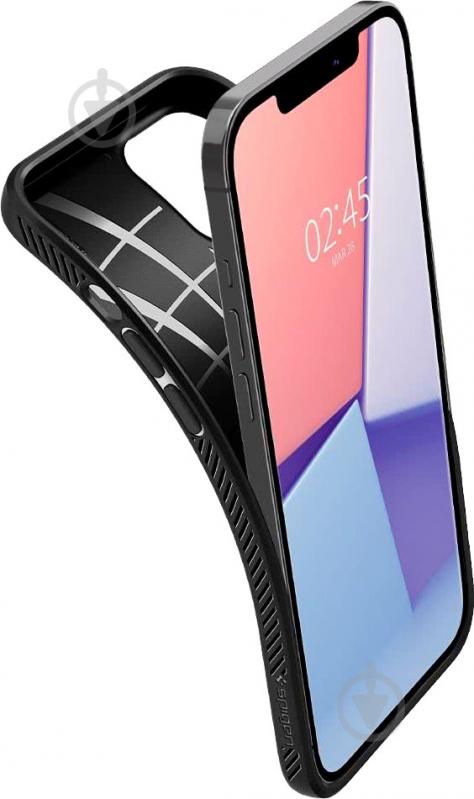 Чехол Spigen Liquid Air Matte Black для Apple iPhone 12Apple iPhone 12 Pro - фото 4