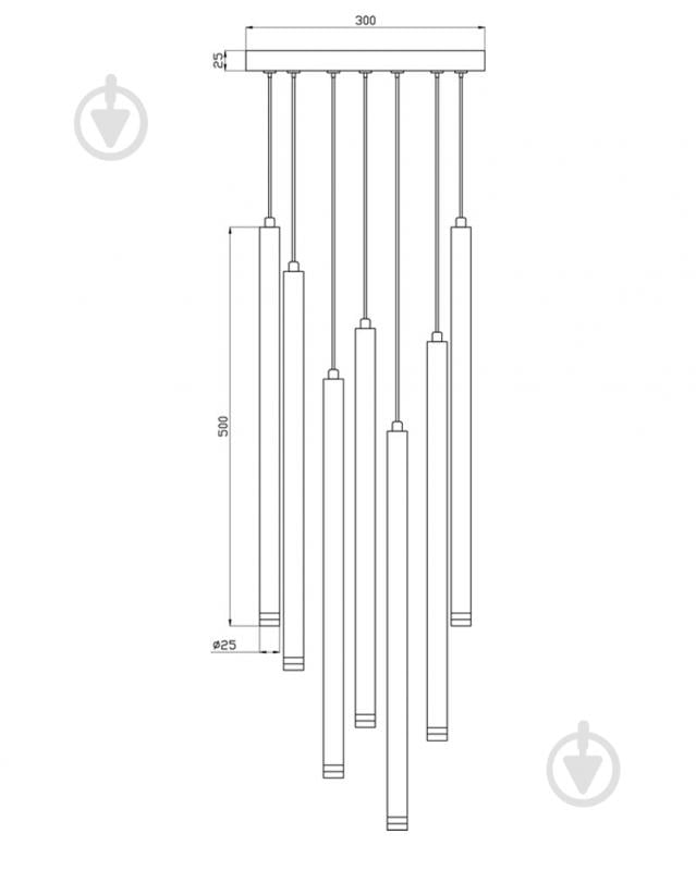Світильник підвісний Edlin Locus 7x10 Вт G9 PLP2412-7B - фото 6 Світильник підвісний Edlin Locus 7x10 Вт G9 PLP2412-7B - фото 6