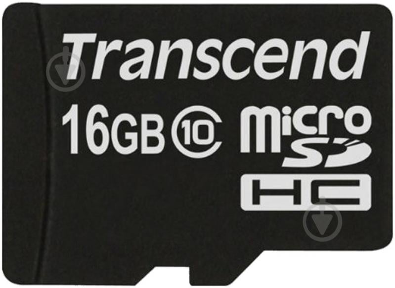 Карта памяти Transcend MicroSDHC C10 16GB (TS16GUSDC10) - фото 1