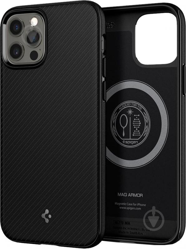 Чехол Spigen Mag Armor Black для Apple iPhone 12Apple iPhone 12 Pro - фото 2