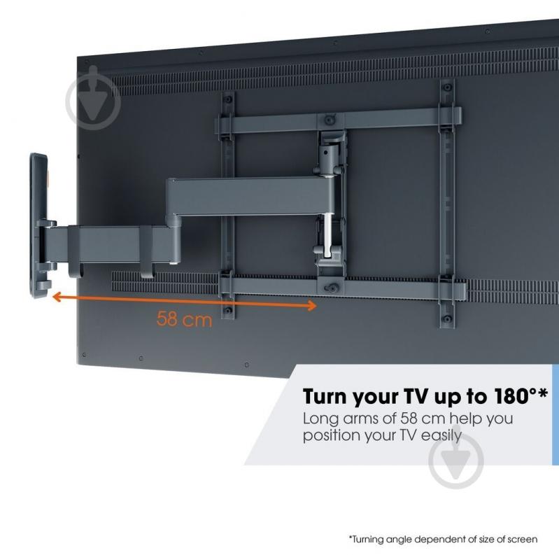 Кронштейн Vogels TVM 3443 поворотно-похилі 32"-65" чорний - фото 11
