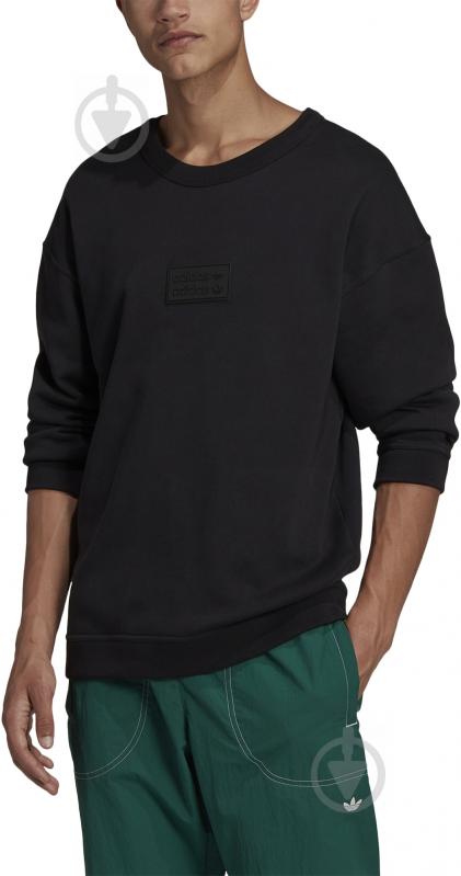 Свитшот Adidas SILICON CREW GN3293 р. L черный - фото 1