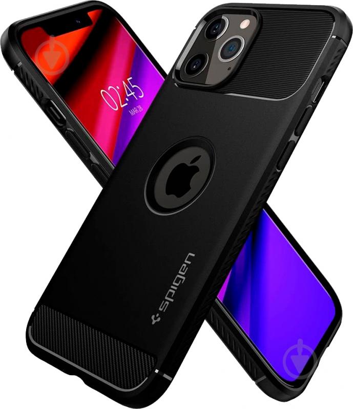 Чехол Spigen Rugged Armor Matte Black для Apple iPhone 12Apple iPhone 12 Pro - фото 5