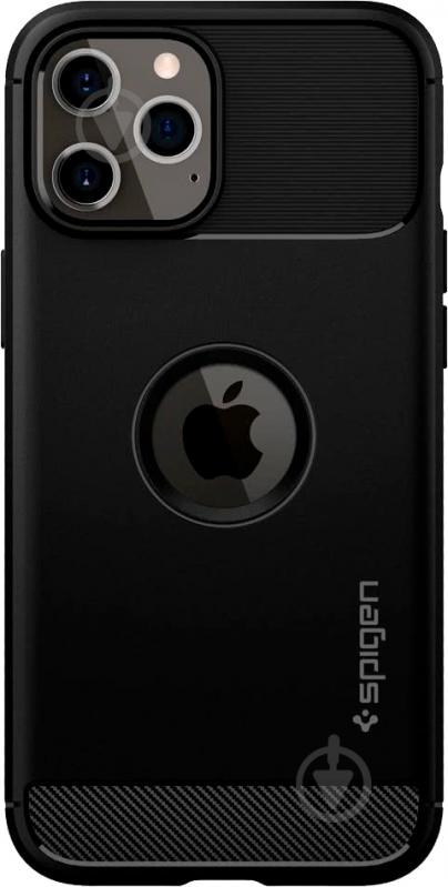 Чехол Spigen Rugged Armor Matte Black для Apple iPhone 12Apple iPhone 12 Pro - фото 1