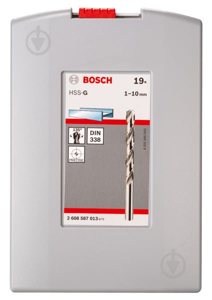 Набір свердел по металу Bosch HSS-G ProBox D1-10 19 шт. 2608587013 - фото 2