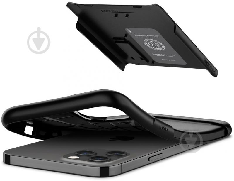 Чохол Spigen Slim Armor Black для Apple iPhone 12Apple iPhone 12 Pro - фото 3