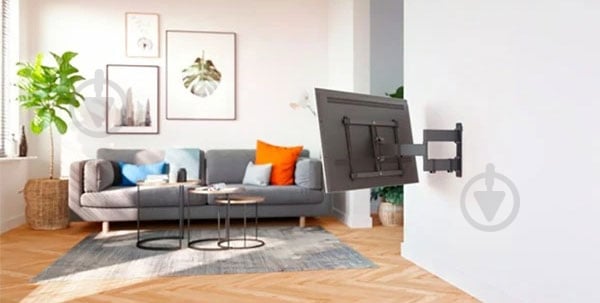 Кронштейн Vogels TVM 3843 XL поворотно-похилі 55"-100" чорний - фото 2 Кронштейн Vogels TVM 3843 XL поворотно-похилі 55"-100" чорний - фото 2